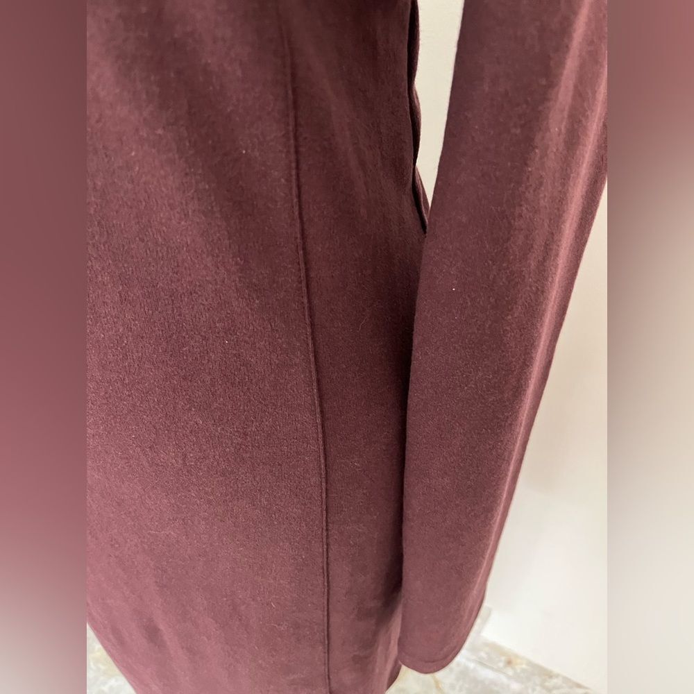 Duluth Trading Women’s Midi Dress Burgundy Long Sleeve Boat Neck Size S - Picture 6 of 16